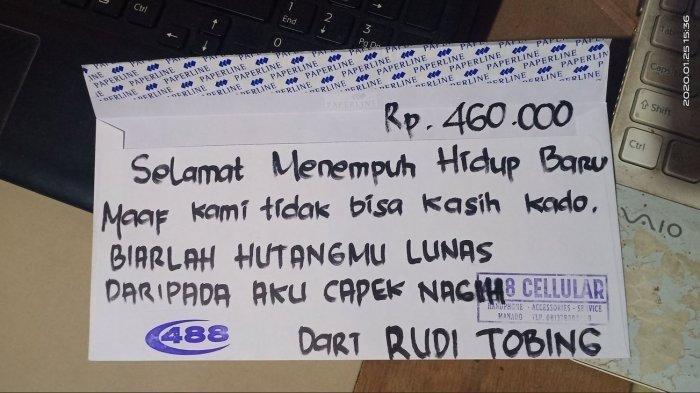 sumbang pernikahan dengan amplop kosong